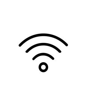 Simple Line Drawing Wifi Symbol Connection Wireless Internet Network Icon