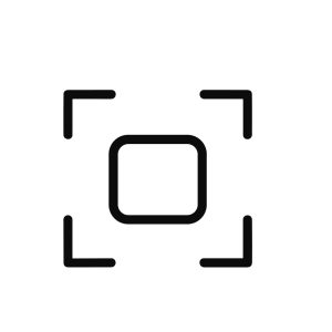 Minimalist Line Art Focus Target Square Shape Icon Element Graphic