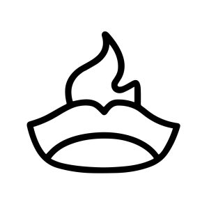 Simple Outline Flaming Lips Kissing Passion Mouth Shape Icon