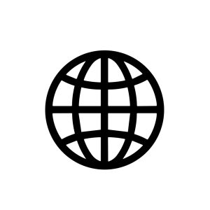 Simple Line Style Detailed Globe Icon Internet and Technology Symbol