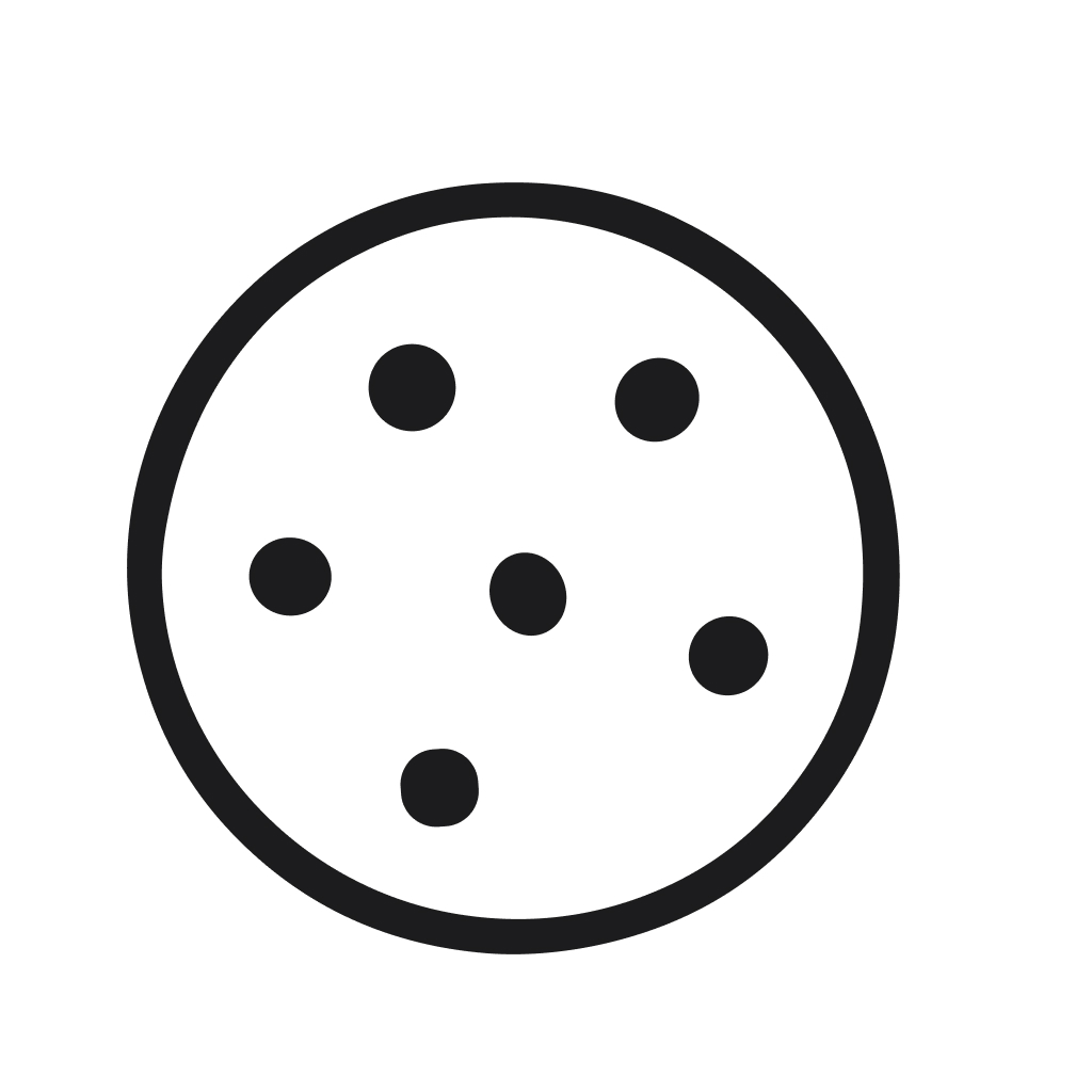 Simple Line Circle with Dots Inside Design Element Illustration