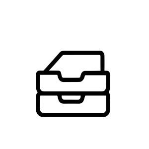 Simple Outline Drawer Cabinet Storage Unit Minimalist Furniture Icon