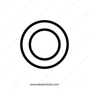 Simple Outline Geometric Circle Shape Concentric Ring Sign Element