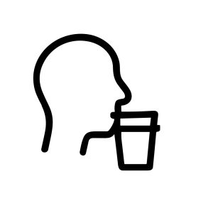 Simple Outline Drink Water Human Profile Hydration Health Icon
