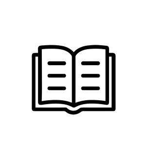 Simple Line Open Book Education Learning Knowledge Study Icon