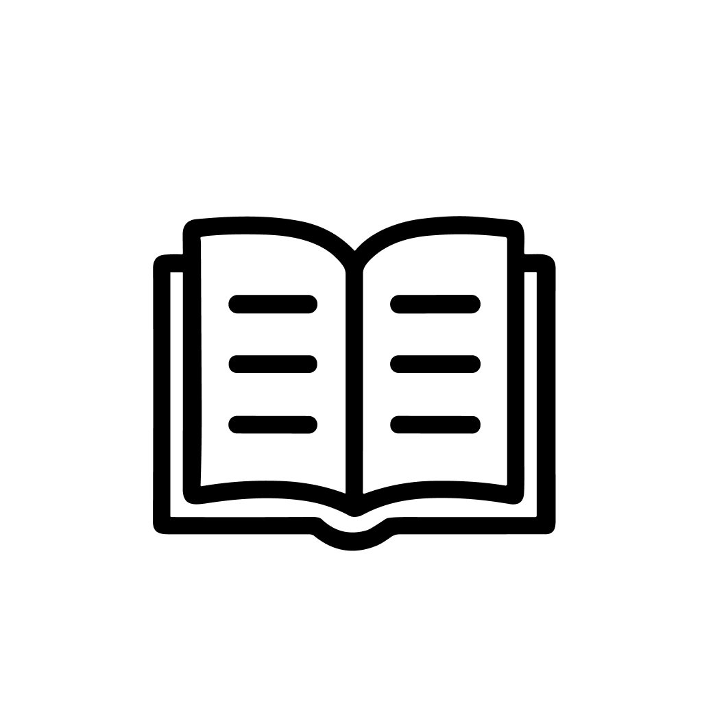 Simple Line Open Book Education Learning Knowledge Study Icon