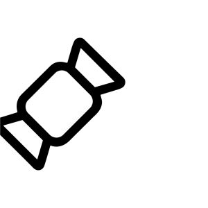 Simple Outline Handdrawn Sweet Candy Treat Wrapped Shape Icon