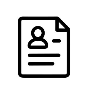 Minimalist Line Style Detail Profile Document Application Information Icon
