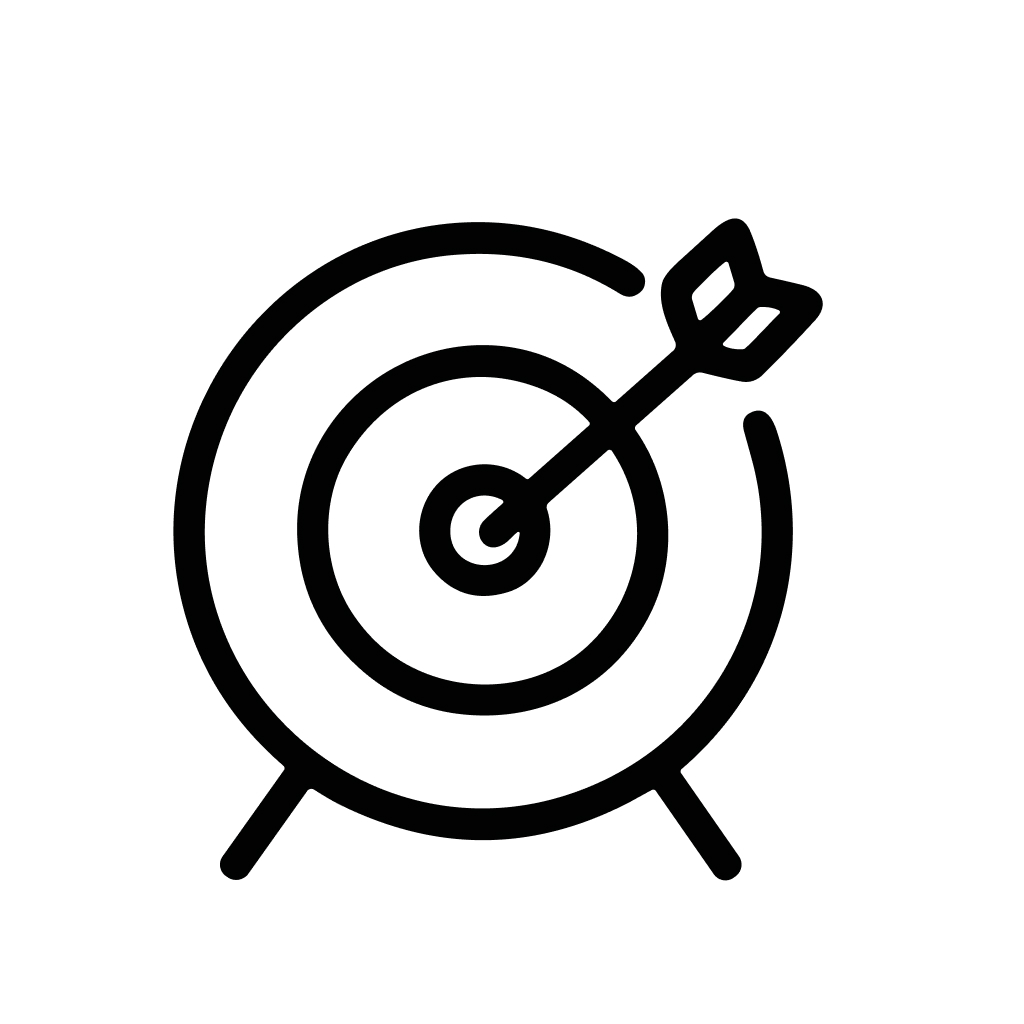Simple Line Style Target Arrow Goal Focus Achievement Icon Symbol
