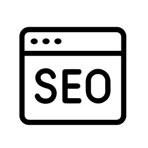 Simple Line SEO Website Optimization Concept Outline Style Icon Element
