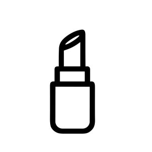 Minimalist Outline Style Lipstick Beauty Product Cosmetic Linear Icon