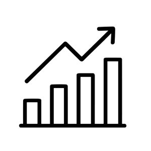 Minimalist Line Style Growth Chart Element Finance And Investment Icon