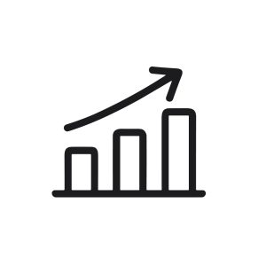 Simple Hand Drawn Chart Growth Arrow Graph Report Diagram Icon