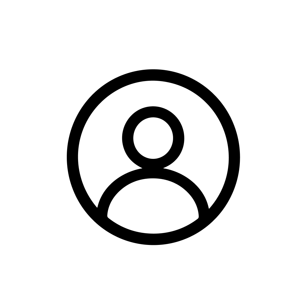 Simple Line Drawing Circle User Avatar Profile Account Icon