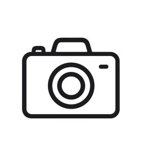Minimalist Outline Camera Device with Lens Photography Equipment Icon Symbol