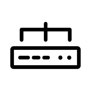 Minimalist Line Server Connection Signal Router Communication Technology Icon