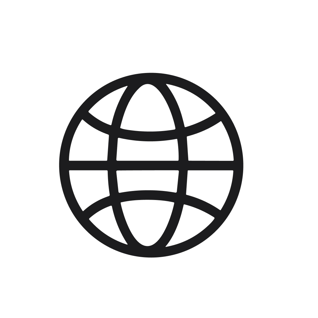 Simple Outline Globe Earth World Symbol Icon For Website Element Design