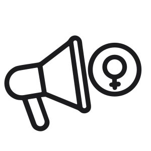 Simple Outline Megaphone Venus Sign Voice Loudspeaker Symbol Icon Graphics