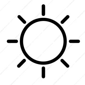 Handdrawn Simple Black Outline Sun Weather Icon Graphic Element