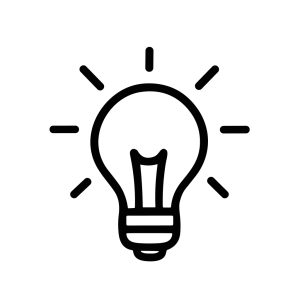 Simple Outline Light Bulb Innovation Idea Concept Symbol Icon Graphic