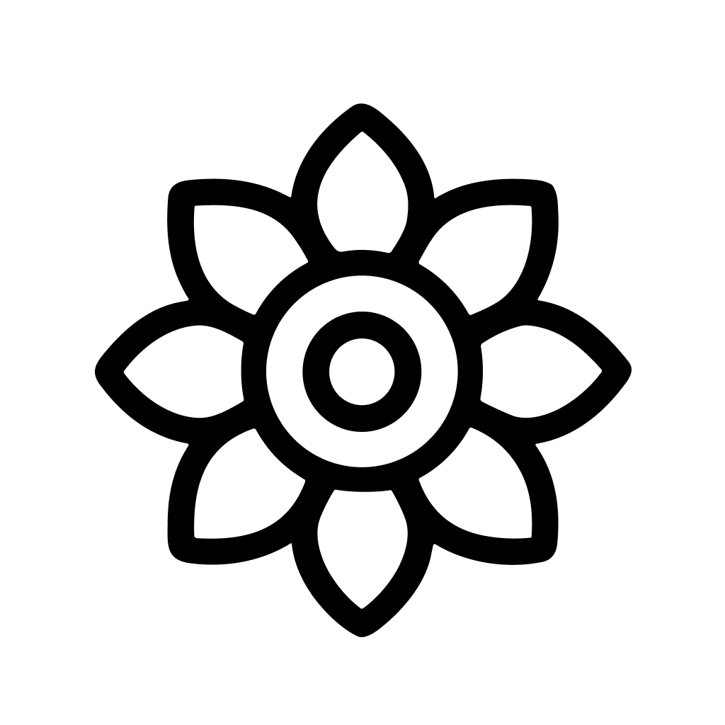 Minimalist Outline Flower Floral Design Spring Bloom Decoration Element