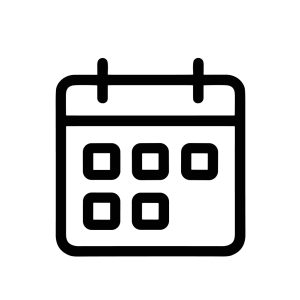 Simple Outline Calendar Date Appointment Schedule Organizer Agenda Icon