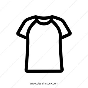 Simple Line Style Shirt Outline Icon for Fashion and Apparel