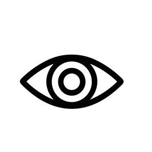 Minimalist Line Art Eye Vision Organ Graphic Sign Symbol Icon