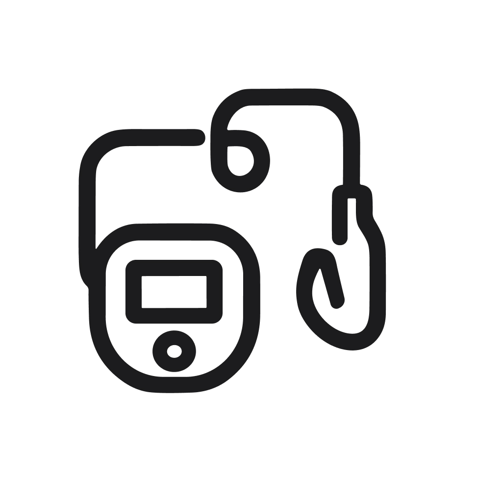 Simple Outline Isolated Medical Device Blood Pressure Monitor Line Icon