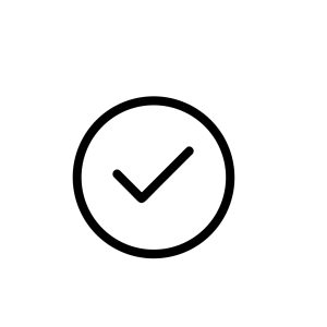 Outline Handdrawn Circle Checkmark Sign Shape Icon Symbol Element