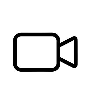 Simple Line Style Rounded Corner Camera Recorder Symbol Media Icon