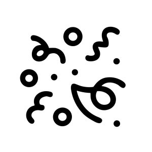 Minimalist Line Style Party Confetti Celebration Element Graphic Icon