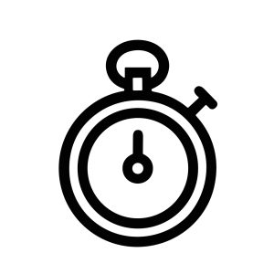 Minimalist Line Stopwatch Symbol Time Management Deadline Reminder Icon