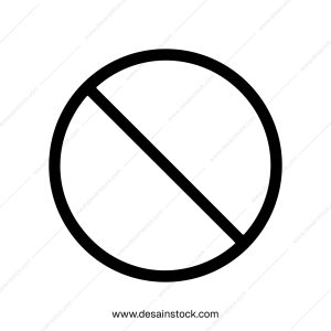 Minimalist Line Style Prohibition Circular Warning Symbol Simple Icon