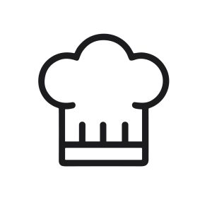 Simple Lineart Cook Hat Chef Toque Headwear Kitchen Apparel Icon