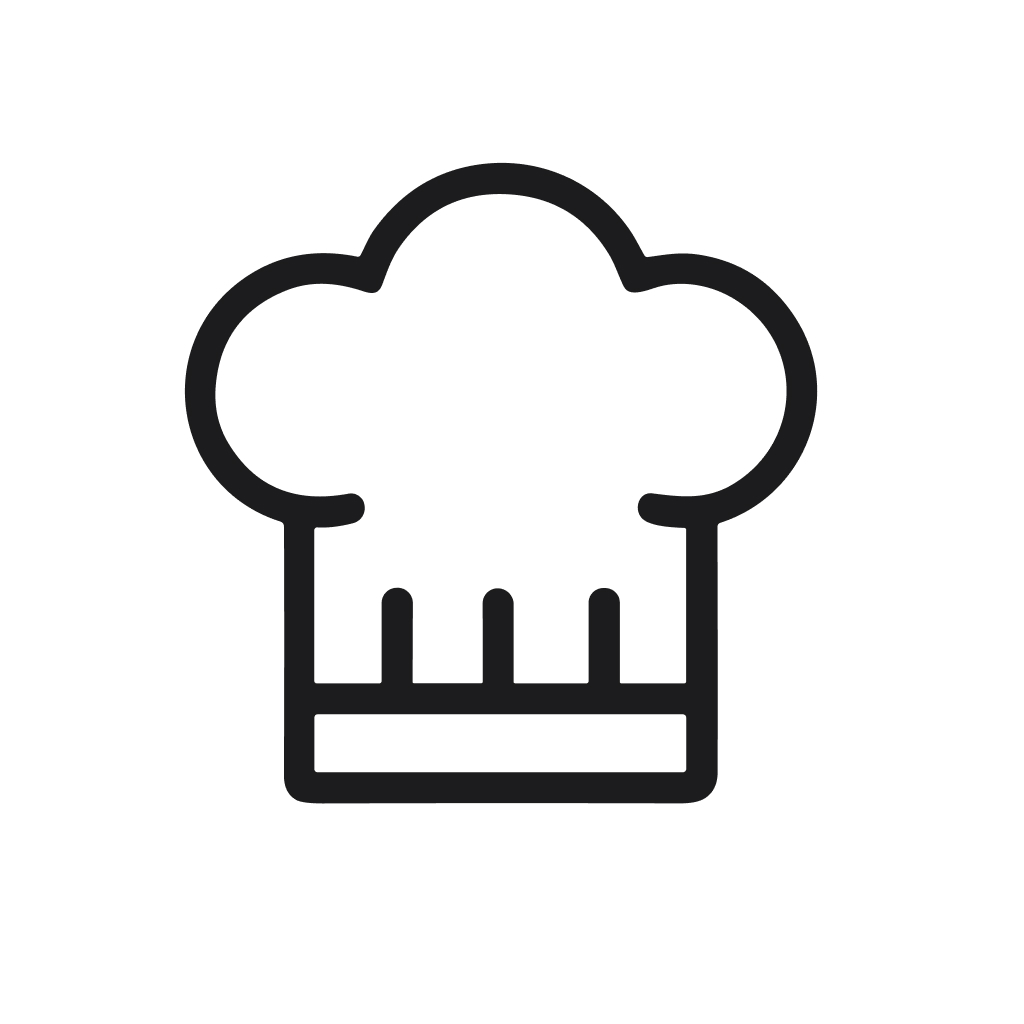Simple Lineart Cook Hat Chef Toque Headwear Kitchen Apparel Icon