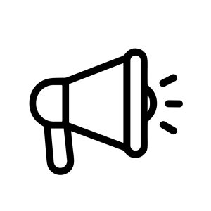 Simple Outline Loudspeaker Bullhorn Announcement Communication Tool Symbol Icon