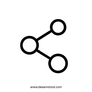 Minimalist Outline Share Connection Symbol Simple Interface Icon Design