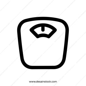 Minimalist Bold Outline Scale Icon for Weight Loss or Gym Equipment