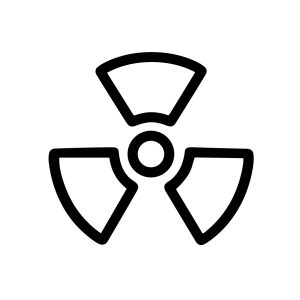 Simple Outline Radiation Symbol Warning Hazard Sign Icon Design Element