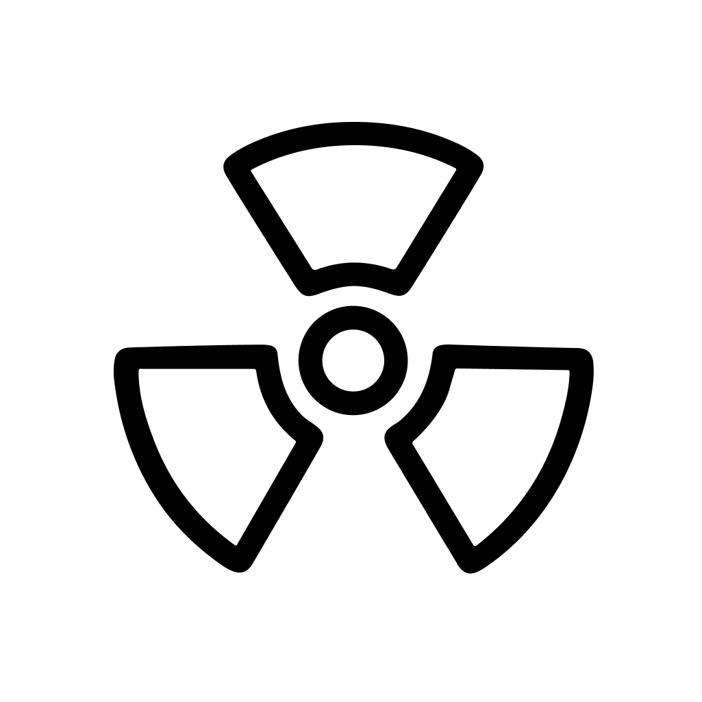 Simple Outline Radiation Symbol Warning Hazard Sign Icon Design Element