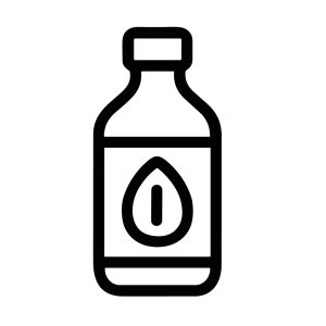 Minimalist Outline Liquid Bottle With Droplet Medical Essential Oil Container