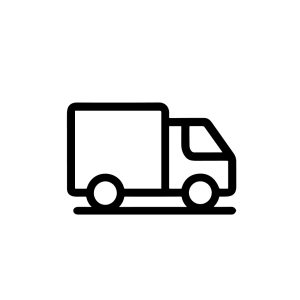 Simple Line Art Delivery Truck Moving Cargo Transportation Icon