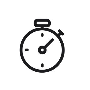 Simple Outline Clock Timer Watch Sign Minimalist Icon Shape Design