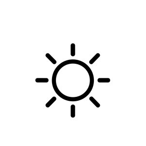 Simple Outline Minimalist Sun Shape Element Weather Icon