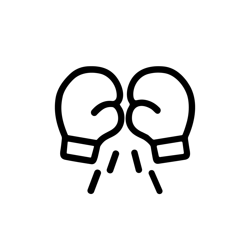 Minimalist Outline Boxing Gloves Sportswear Item Illustration Icon Design