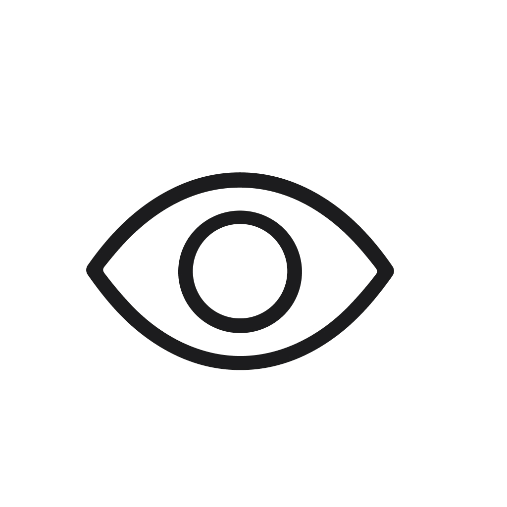 Simple Line Eye Symbol Vision Element Look Outline Icon Graphic
