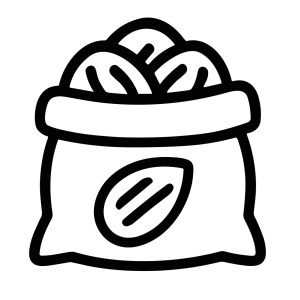 Outline Handdrawn Sacks Almond Nut Natural Food Sack Icon