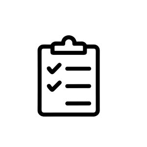 Line Handdrawn Checklist Form With Checkmark Symbol Clipboard Icon