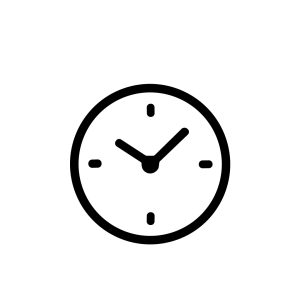 Simple Line Art Clock Time Management Symbol Watch Outline Icon